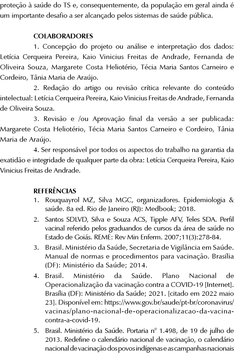 prote o   sa de do TS e, consequentemente, da popula  o em geral ainda   um importante desafio a ser alcan ado pelos...